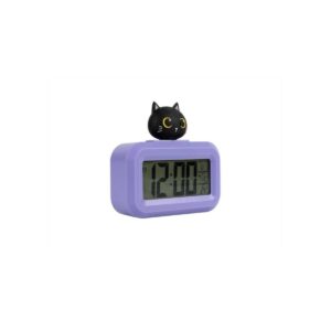 ITOTAL Sveglia Digitale Black Cat, Viola
